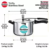 HAWKINS TRI PLY CLASSIC 5L W/SEP SSTCL51