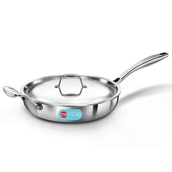 HAWKINS TRI PLY SS FRYING PAN 26CM WITH LID PSF26S