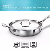 HAWKINS TRI PLY SS FRYING PAN 26CM WITH LID PSF26S