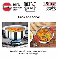 HAWKINS TRI PLY SS METRO PATILA 1.5L SSP15