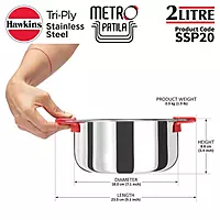 HAWKINS TRI PLY SS METRO PATILA 2L SSP20