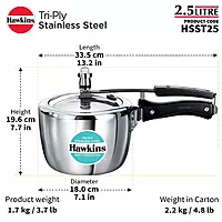 HAWKINS TRI PLY SS PRESSURE COOKER 2.5L HSST25