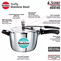 HAWKINS TRI PLY SS PRESSURE COOKER 4.5L HSST45