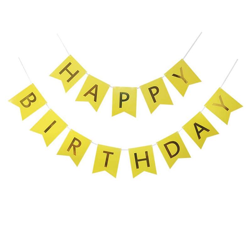 Happy Birthday Banner Yellow