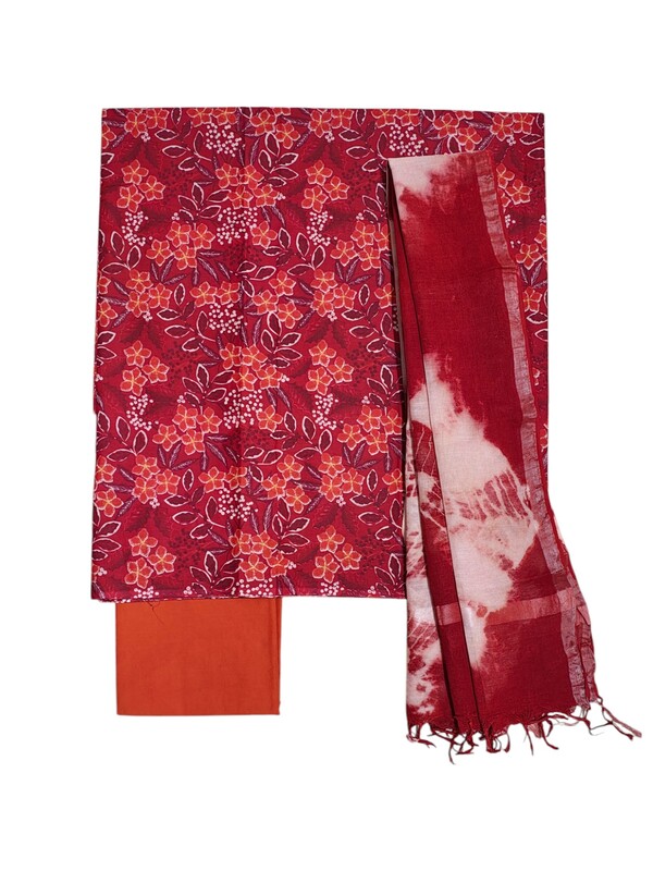 Madhubani Unstitched Salwar Suit Dress Material with Dupatta