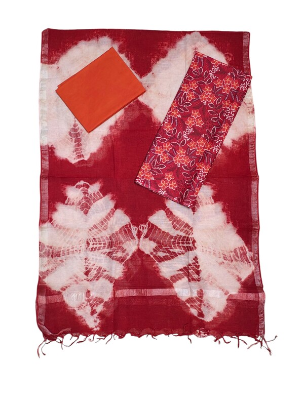 Madhubani Unstitched Salwar Suit Dress Material with Dupatta