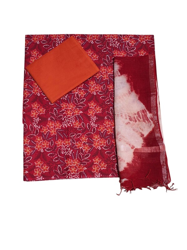 Madhubani Unstitched Salwar Suit Dress Material with Dupatta