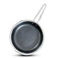 Granny Kitchen Triply Stainless Steel Honeycomb Fry Pan | Non-Stick Hex Surface