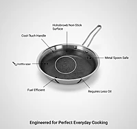 Granny Kitchen Triply Stainless Steel Honeycomb Fry Pan | Non-Stick Hex Surface