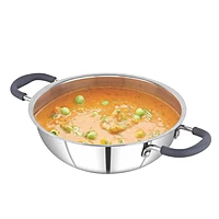 Granny Kitchen Triply Stainless Steel Honeycomb Non-Stick Kadai | Induction & Gas Compatible