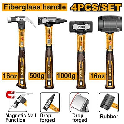 INGCO 4 Pcs Hammer Set HCH9004 INGCO 4 Pcs Hammer Set HCH9004