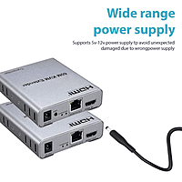 HDMI 60m KVM Extender with Audio – Keyboard Mouse Control Over Distance