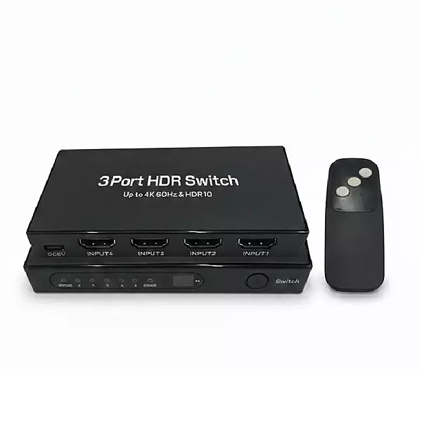 3-Port 4K HDMI Switch | 1x3 HDR Hub with Remote 3-Port 4K HDMI Switch | 1x3 HDR Hub with Remote