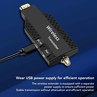 HDTV Wireless HDMI Extender 50M | 1080P Full HD 60Hz WiFi HDMI Transmitter & Receiver | Plug & Play | Type-C Powered For Laptop, TV, Projector HDTV Wireless HDMI Extender 50M | 1080P Full HD 60Hz WiFi HDMI Transmitter & Receiver | Plug & Play | Type-C Powered For Laptop, TV, Projector