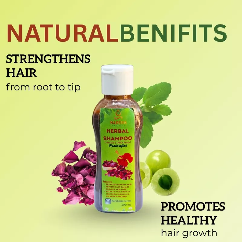 Harsha Naturals - Hibiscus Herbal Shampoo - 100 ml