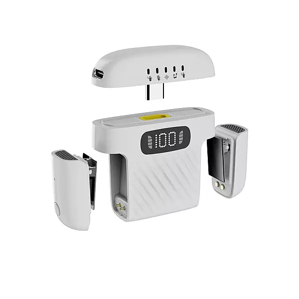 UltraProlink UM1215WHT - Sonic Vibe Dual Microphone with Charging Case (White)