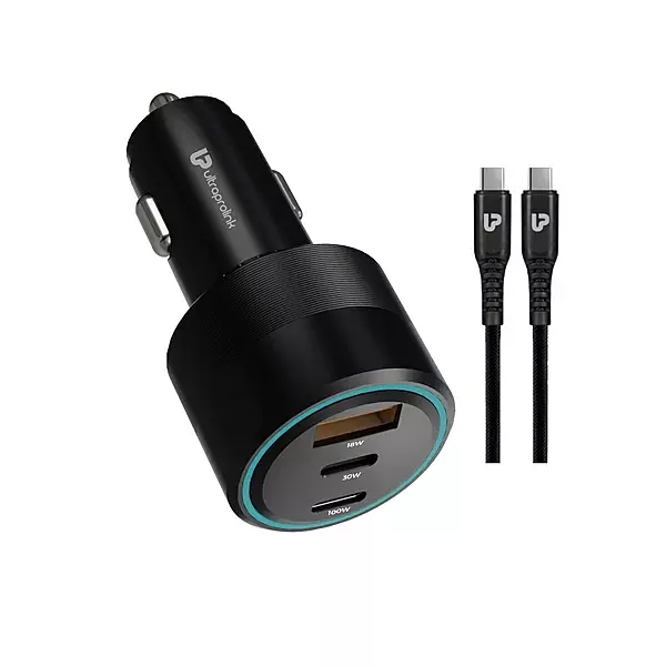 Ultraprolink UM1276 MACH 130 GaN 3 130W Car Charger with Cable