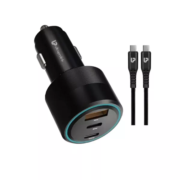 Ultraprolink UM1276 MACH 130 GaN 3 130W Car Charger with Cable