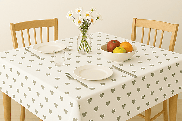 Table Cloth (Heart Print Design)