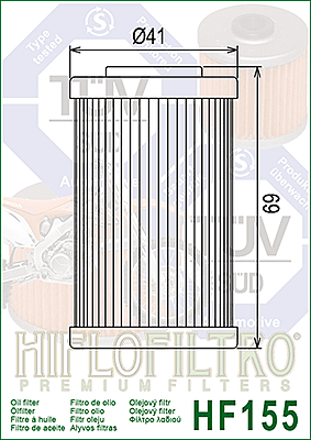 HIFLOFILTRO HF155 Oil Filter HIFLOFILTRO HF155 Oil Filter