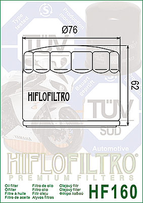 HIFLOFILTRO HF160 Oil Filter
