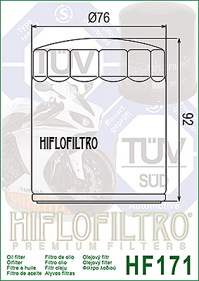 HIFLOFILTRO HF171C Oil Filter HIFLOFILTRO HF171C Oil Filter