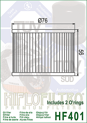 HIFLOFILTRO HF401 Oil Filter HIFLOFILTRO HF401 Oil Filter