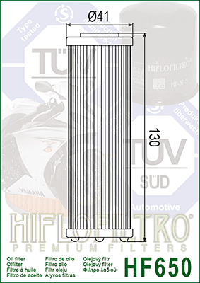 HIFLOFILTRO HF650 Oil Filter HIFLOFILTRO HF650 Oil Filter