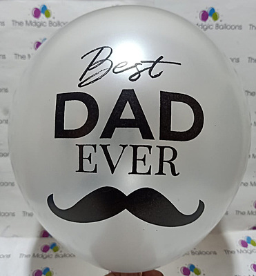 The Magic Balloons- Best Dad Ever Balloons-Party/Decorations. Gold, Metallic Red & Metallic White Balloons- pack of 30