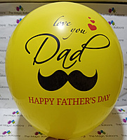The Magic Balloons- Love you Dad-Happy Father’s Day Balloons-Party/Decorations. Yellow Balloons- pack of 10