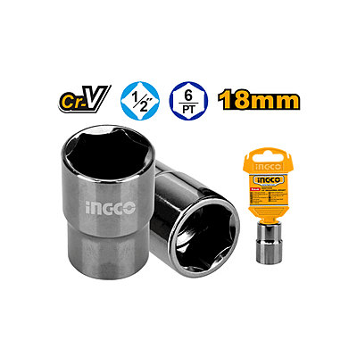 INGCO 1/2" Hexagonal Socket HHAST12181 (18MM) INGCO 1/2" Hexagonal Socket HHAST12181 (18MM)