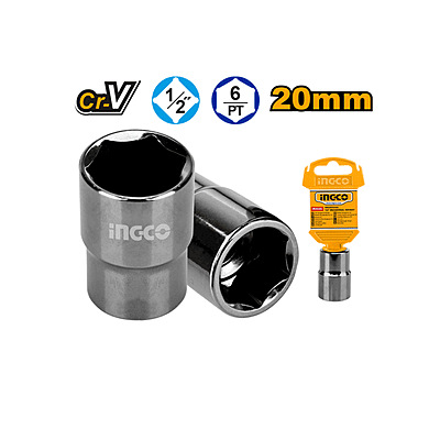 INGCO 1/2" Hexagonal Socket HHAST12201 (20MM) INGCO 1/2" Hexagonal Socket HHAST12201 (20MM)