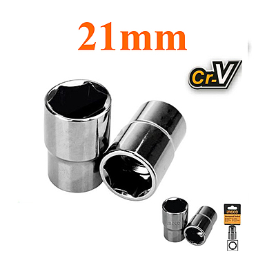 INGCO 1/2" Hexagonal Socket HHAST12211 (21MM) INGCO 1/2" Hexagonal Socket HHAST12211 (21MM)