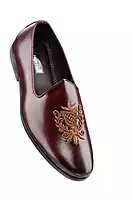 High Class Men's Black Embroidered Loafers