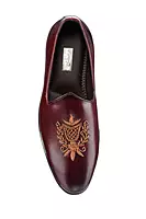 High Class Men's Black Embroidered Loafers