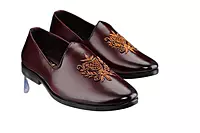 High Class Men's Black Embroidered Loafers
