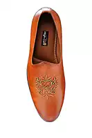 High Class Men's Black Embroidered Loafers