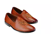 High Class Men's Black Embroidered Loafers