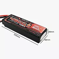 HIGH FLY 14.8V 4800mAh 4S 60C Lithium-Polymer Rechargeable Battery