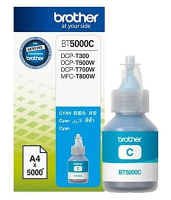 Brother Ink BT5000 Cyan Colour For T300, T500 Printers