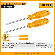 INGCO 2 Pcs Screwdriver Set HKSD0258 (125mm) INGCO 2 Pcs Screwdriver Set HKSD0258 (125mm)