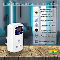 Digital High, Low Voltage Cutoff/Protector Plug Socket,β 6AMP With Surge Protection
