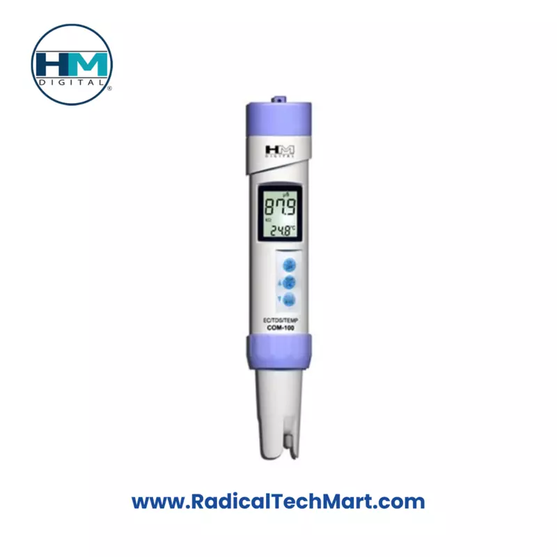 HM Digital COM-100 Waterproof EC/TDS/Temperature Meter - Front View