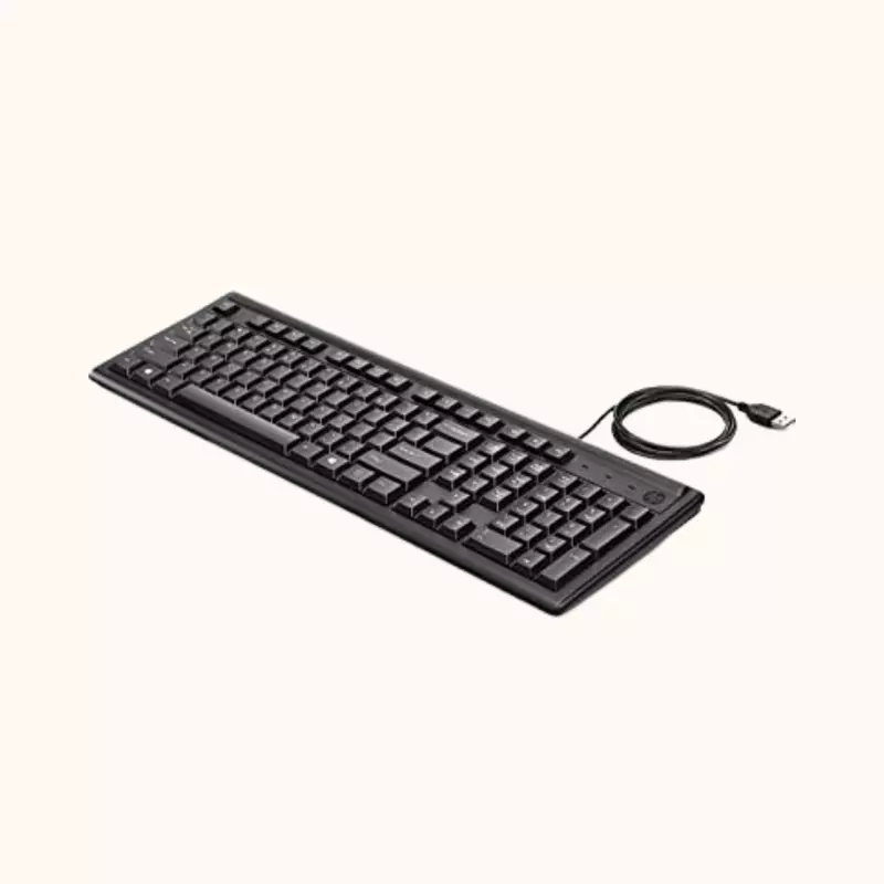 HP 100 Wired USB Desktop Keyboard (Black)
