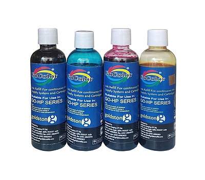 GoColor Compatible Refill Ink 4 Color in 100Ml Packing for HP Deskjet & Inkjet Printer Cartridge & CISS GoColor Compatible Refill Ink 4 Color in 100Ml Packing for HP Deskjet & Inkjet Printer Cartridge & CISS