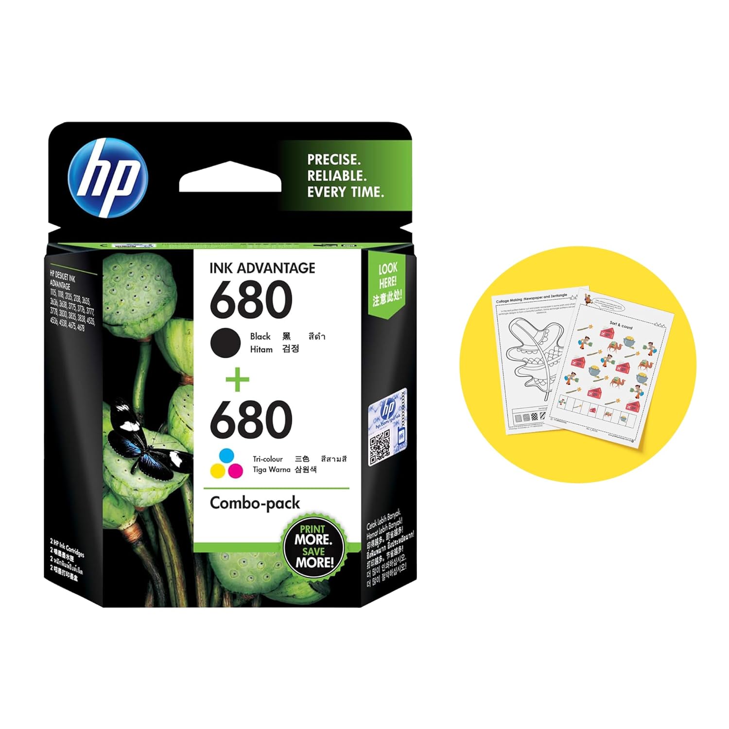 HP 680 Original Ink Advantage Cartridge For HP DeskJet Ink Advantage 2135 All-in-One Printer(F5S29B)