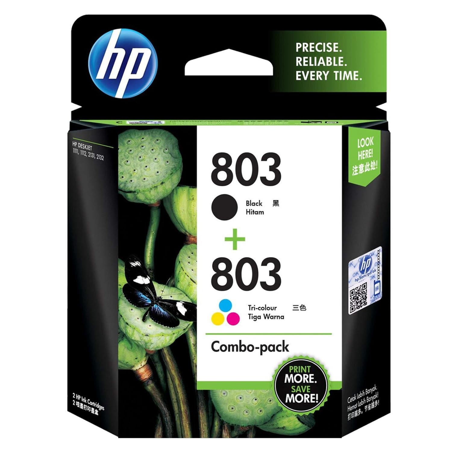 HP 803 Ink Cartridge For HP DeskJet All-in-One (2132, 2131, 2623, 2622, 2621), HP DeskJet (1112, 1111) Printers