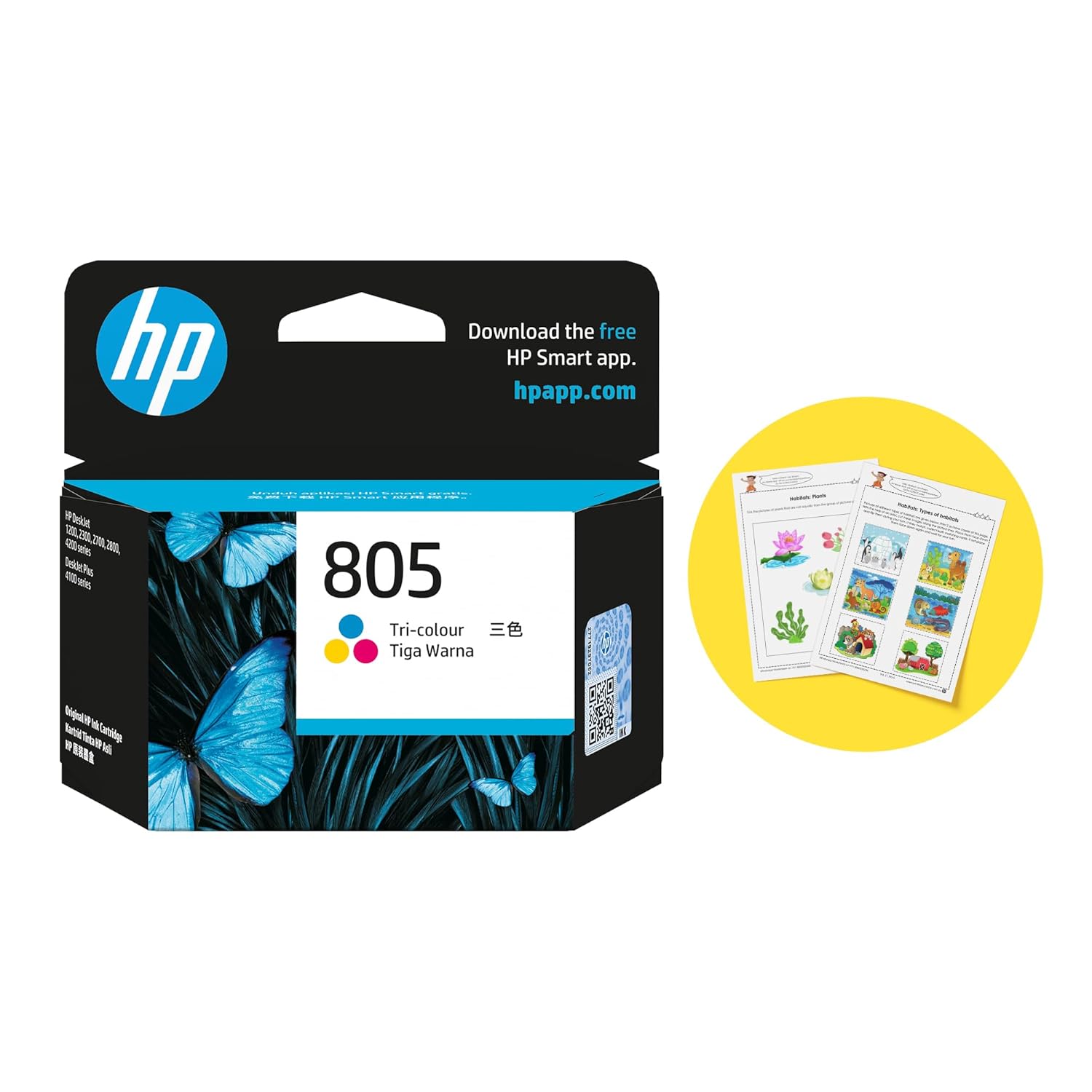 HP 805 Ink Cartridge Original Ink Cartridge for HW-HP DeskJet 2720 AiO Printer, HP DeskJet 2721 AiO Printer HP 805 Ink Cartridge Original Ink Cartridge for HW-HP DeskJet 2720 AiO Printer, HP DeskJet 2721 AiO Printer
