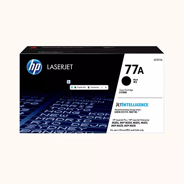 HP Black Original LaserJet Toner Cartridge 77A