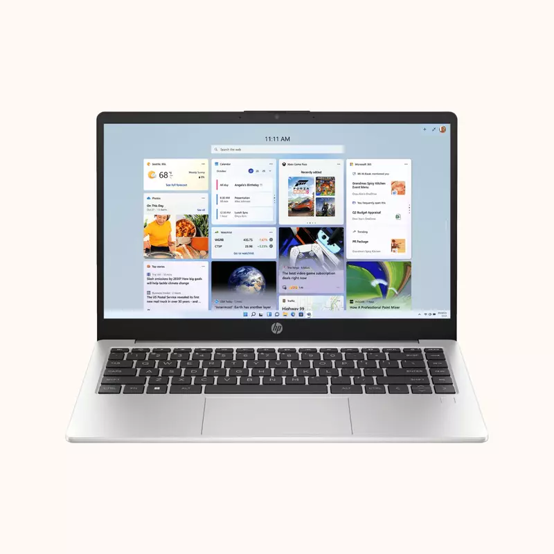 HP LAPTOP 240 G10 i5-1335U, 16GB/512GB, 14"FHD, FPR, DOS, 1 Year Warranty- BM4Y1PT (Silver)